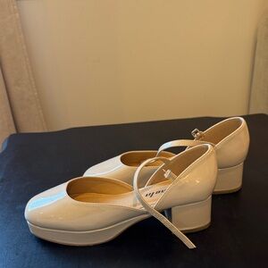 SHEIN Cream Platform Heels